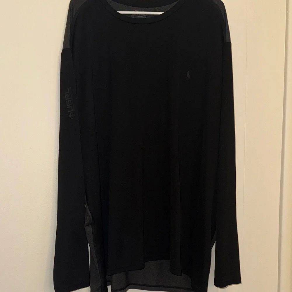 Polo Ralph Lauren Black Performance Long Sleeve Shirt 3XLT